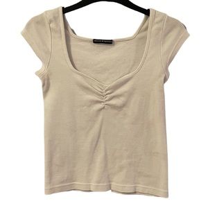 Brandy Melville small cropped white shirt